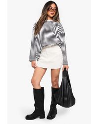 Boohoo - Denim Mini Skirt - Lyst