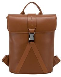 Smith & Canova - Smooth Leather Buckle Backpack - Lyst