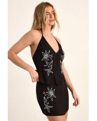 Nasty Gal - Western Embroidered Mini Skirt Co-Ord - Lyst