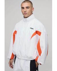 BoohooMAN - Oversized Official Colour Block Sports Jacket - Lyst