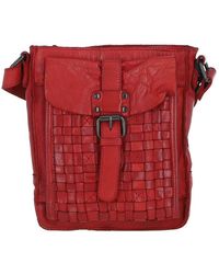 Ashwood Leather - 'Tramonto' Vintage Woven Crossbody Bag - Lyst