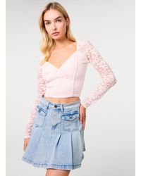 Pink Vanilla - Long Sleeve Lace Top - Lyst