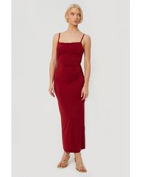 Brave Soul - Strappy Square Neck Midi Dress - Lyst