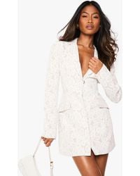 Boohoo - Lace Tailored Blazer Dress - Lyst