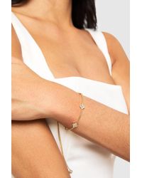 Boohoo - Embellished Flower Toggle Bracelet - Lyst