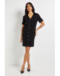 Wallis - Ponte Button Shift Dress - Lyst
