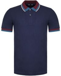 Ben Sherman - Gestreepte Kraag Navy Poloshirt - Lyst