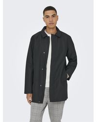 Only & Sons - Long Coat Lightweight Autumn Winter - Lyst