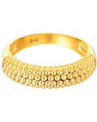 SEOL + GOLD - 18Ct Plated Beaded Dot Ring Sterling - Lyst