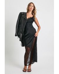 Boohoo - Lace Hem Slip Dress - Lyst