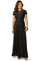 Adrianna Papell - Bead Pleat Long Dress - Lyst