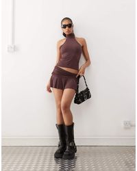 Collusion - Soft Slinky Micro Mini Ruched Skirt - Lyst