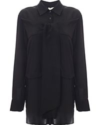 Raey - Cargo Pocket Tie Front Shirt - Lyst