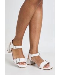 Boohoo - Wide Fit Buckle 2 Part Heels - Lyst