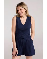 Mountain Warehouse - 'Bahamas' Playsuit With Adjustable Waistband Comfy Everyday Jumpsuit Cotton - Lyst