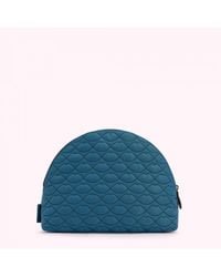 Lulu Guinness - Ink Quilted Lips Crescent Wash Bag - Lyst