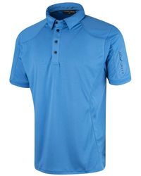 Island Green - Topstitched Golf Polo Shirt (Sky Azure) - Lyst