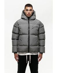 Good For Nothing - Zip Through Funnel Neck Hooded Puffer Jacket - Lyst