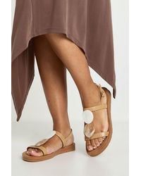 Boohoo - Resin Trim Detail Strappy Sandals - Lyst