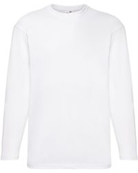 Fruit Of The Loom - Valueweight Crew Neck Long Sleeve T-Shirt - Lyst