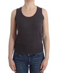 John Galliano - Brown Knit Tank Top Wool - Lyst