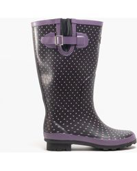 Stormwells - Weamell Wellington Boots Mauve Polka Dot - Lyst