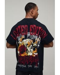 BoohooMAN - Oversized Limited Edition Over The Seams Print T-Shirt - Lyst