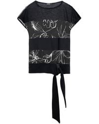 Conquista - Floral Print Top With Ties Cotton - Lyst