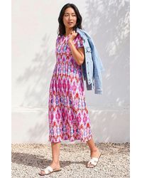 Roman - Petite Aztec Print Stretch Pocket Midi Dress - Lyst