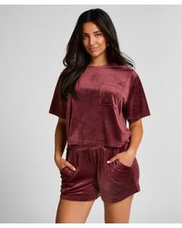 Hunkemöller - Velvet Pocket Shorts - Lyst