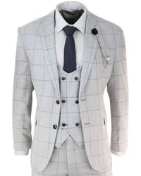 Infinity Leather - 3 Piece Light Check Tweed Vintage Retro Classic Suit - Lyst