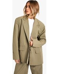 Boohoo - Tailored Nylon Oversized Blazer - Lyst