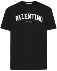 Valentino - 1960 T-shirt Met Logoprint In Zwart - Lyst