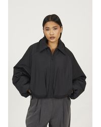 Brave Soul - Cropped Oversized Raglan Sleeve Padded Jacket - Lyst