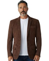 Infinity Leather - Italian Suede Blazer Jacket - Lyst