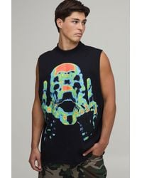BoohooMAN - Oversized Graphic Tank Cotton - Lyst
