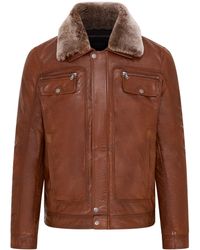 Infinity Leather - Trucker Shirt Jacket- Tornio Lamb Leather - Lyst