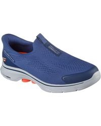 Skechers - Go Walk 7 Easy On Evolution Textiel Navy Sneakers - Lyst