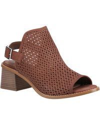Hush Puppies - Louise Heeled Leather Sandals - Lyst