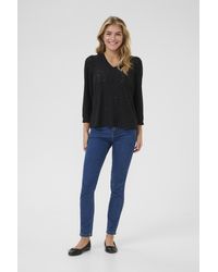 Kaffe - Langarm-Bluse Regular Fit Deep Cc - Lyst