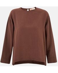 Hiccup - Linen Blend Chocolate Top - Lyst