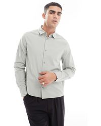 ASOS - Boxy Seersucker Regular Shirt - Lyst