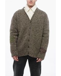 Maison Margiela - Mm1 Alpaca- En Wollen Vest Met V-hals In Bruin - Lyst