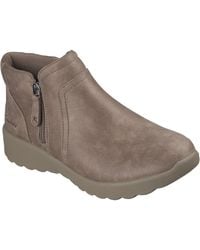 Skechers - Lovely Vibe Forever Mine Textile Dark Boots - Lyst