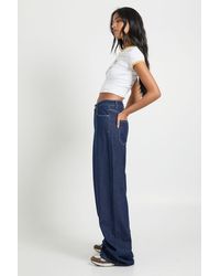 Boohoo - Tall Mid Waist Loose Fit Wide Leg Jean - Lyst