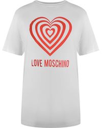 Moschino - Love T-Shirt Large Heart Logo Cotton - Lyst