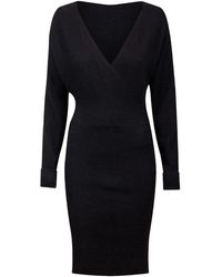 Secret Label - V Neck Ribbed Jumper Dress - Lyst