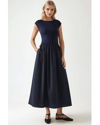 Hiccup - Contrast Midi Dress - Lyst