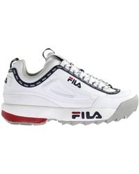 Fila - Disruptor White Trainers Leather - Lyst