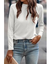 Azura Exchange - Ronde Hals Lange Mouwen Trui - Lyst